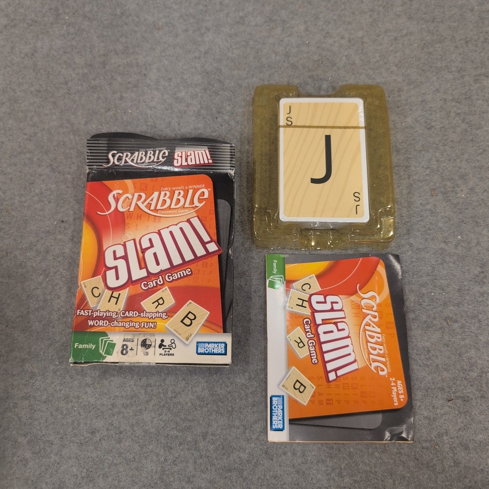 Scrabble Slam Card Game Parker Brothers Hasbro Fast Paced Word Game Ages 8+ - Picture 3 of 4